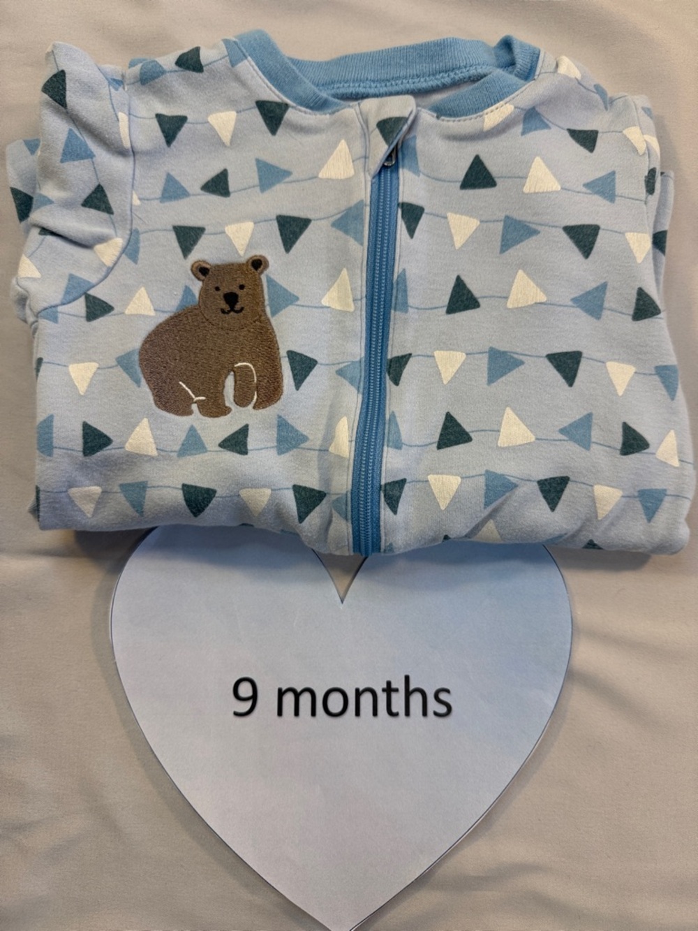 Tuffy - bear design footed onesie sleeper.